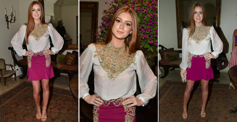 Marina Ruy Barbosa usa hits do verão: saia com babados e blusa transparente