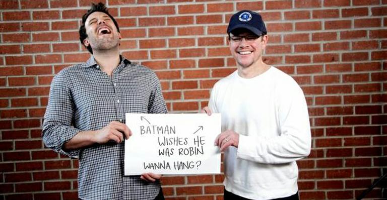 Ben Affleck e Matt Damon tiram sarro um do outro em vídeo para a caridade