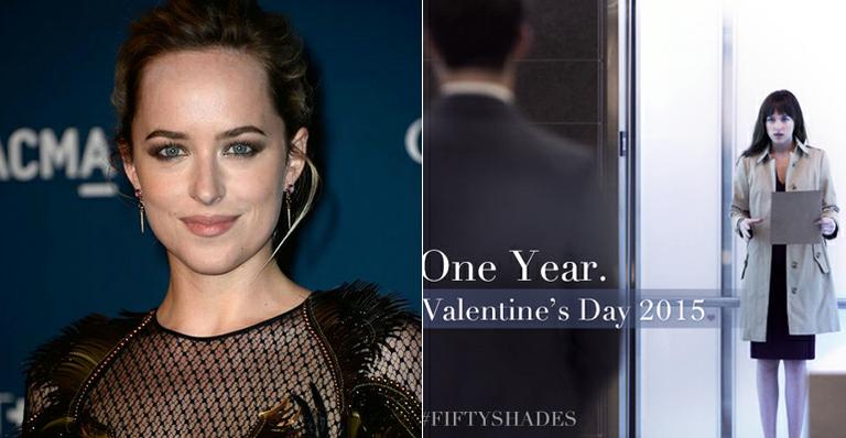Dakota Johnson aparece em foto oficial de Cinquenta Tons de Cinza
