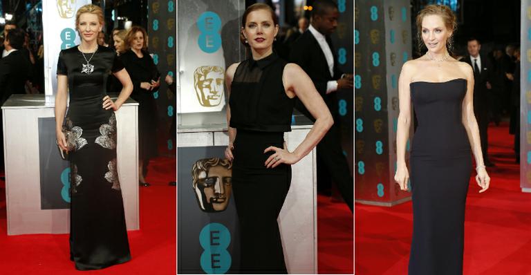 Estrelas escolhem looks pretos para o BAFTA