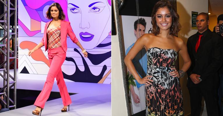 Bronzeada, Sophie Charlotte desfila em evento de moda em São Paulo