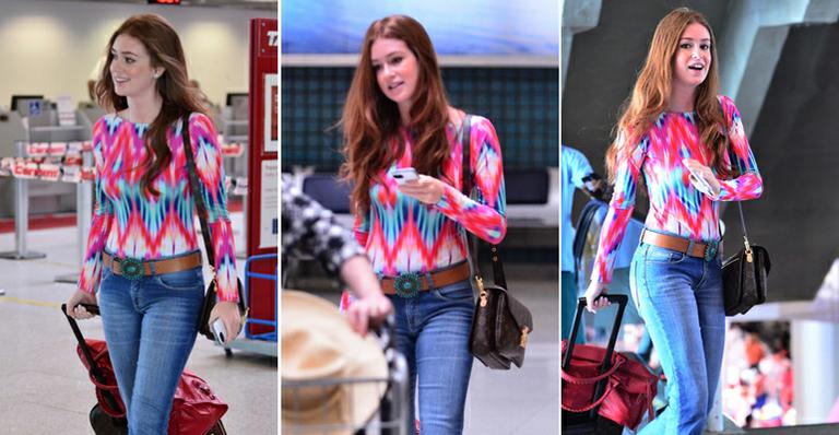 Hippie-chic: Marina Ruy Barbosa escolhe look psicodélico superconfortável