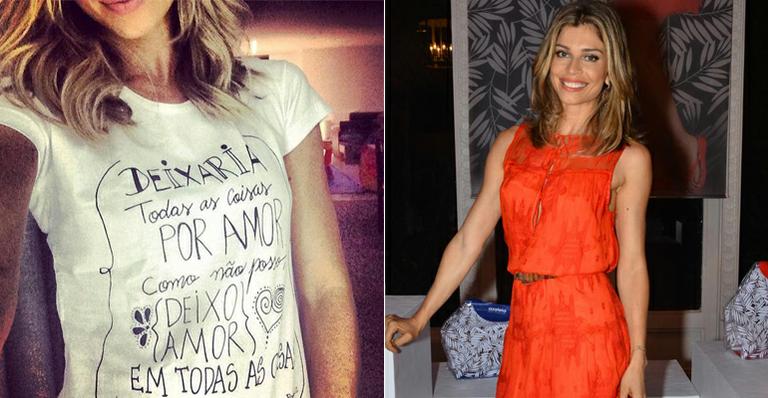 Grazi Massafera usa camiseta com mensagem de amor e publica foto no Instagram