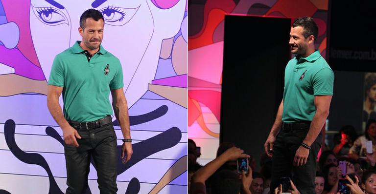 Malvino Salvador desfila em evento de moda em São Paulo