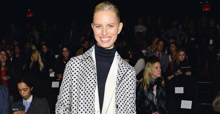 Karolina Kurkova marca presença na Semana de Moda de Nova York