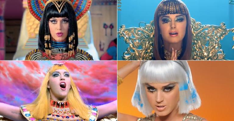 Katy Perry abusa das perucas em clipe da música Dark Horse