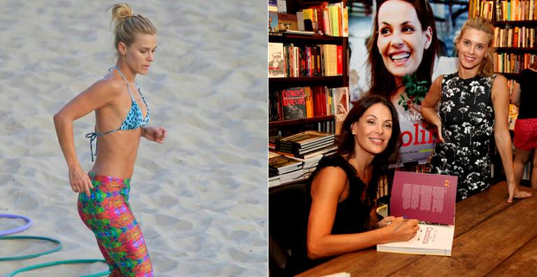 Carolina Dieckmann malha e depois prestigia livro de Carolina Ferraz