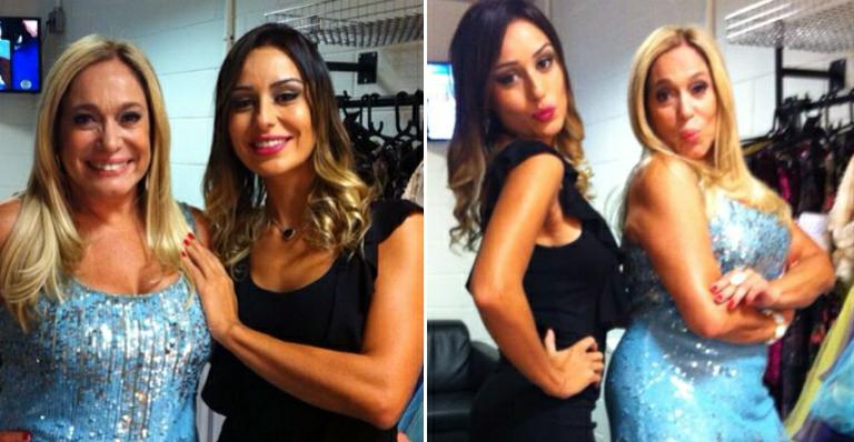 BBB 14: Susana Vieira tieta ex-BBB Letícia e manda beijinho no ombro com ela