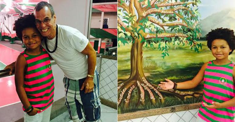 JP Rufino visita quadra da escola Mangueira no Rio de Janeiro