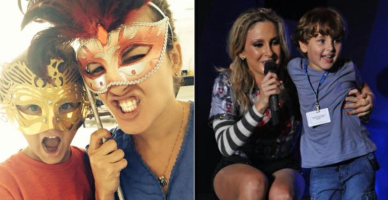 Claudia Leitte já está em clima de folia com o filho Davi