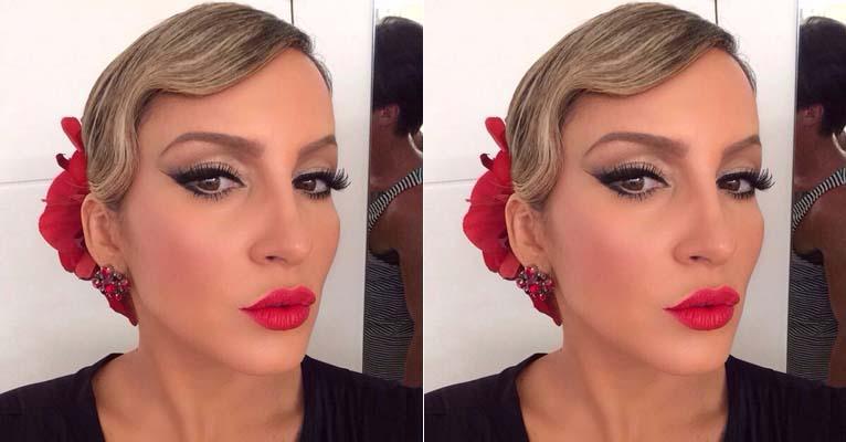 Claudia Leitte mostra maquiagem a caminho do trio elétrico
