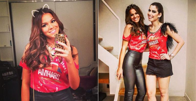 Super bronzeada, Bruna Marquezine mostra foto a caminho da Sapucaí