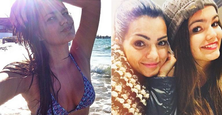 Com a cara da mãe, filha de Kelly Key e Latino curte praia no Carnaval