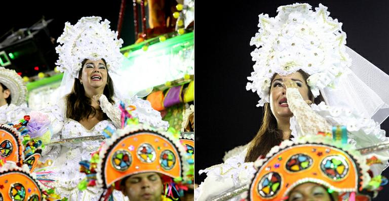 Fabiana Karla chora em desfile da Mocidade