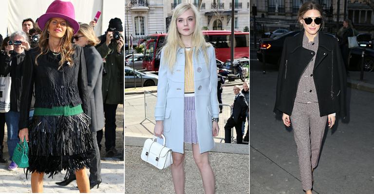 Além do esperado time de fashionistas, algumas celebridades conferem a Paris Fashion Week