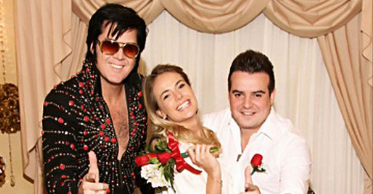 Thaís Pacholek e o cantor sertanejo Belutti se casam em Las Vegas