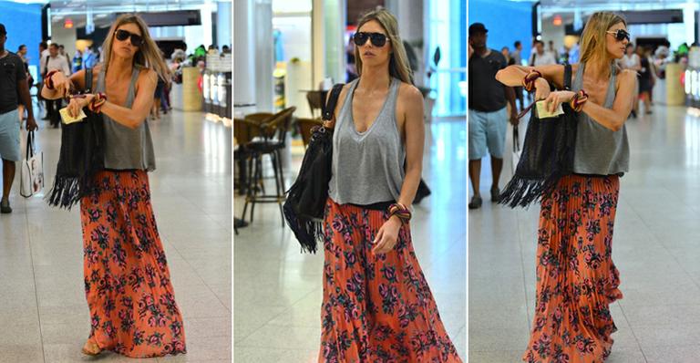 Saia longa e regata. Aposte no look casual de Fernanda Lima para o dia a dia