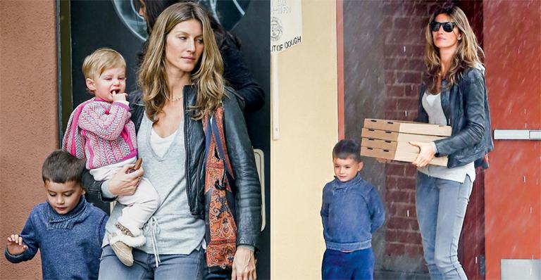 Gisele Bündchen faz questão de criar os filhos sem a ajuda de um exército de babás
