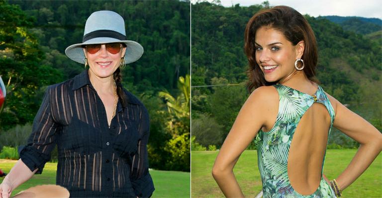 Christiane Torloni e Paloma Bernardi curtem passeio de helicóptero em Angra