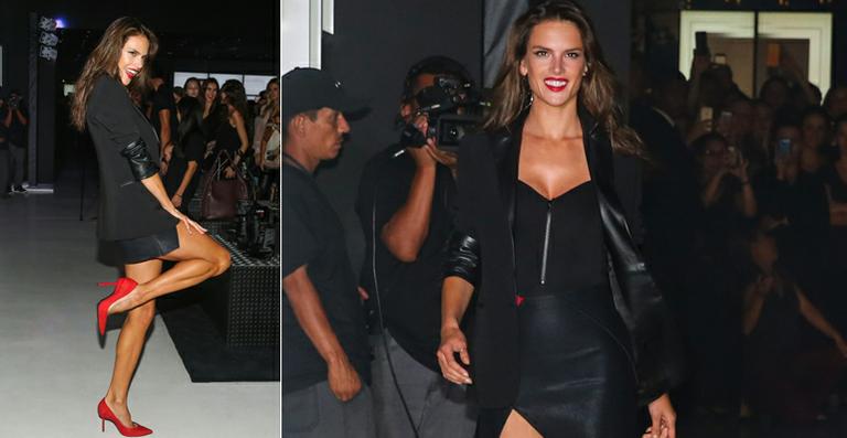 Alessandra Ambrosio desfila sua beleza e simpatia em São Paulo