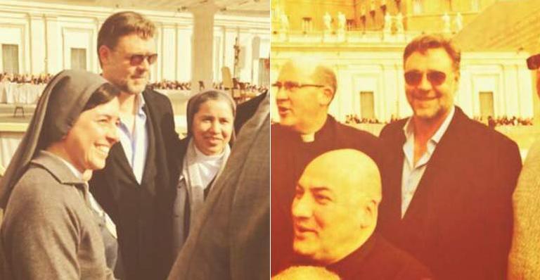 Russell Crowe recebe benção do Papa Francisco após ter audiência negada