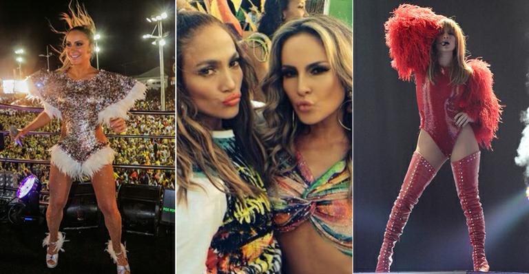 Claudia Leitte e Jennifer Lopez arriscam em decotes e tranparência; confira looks e inspire-se