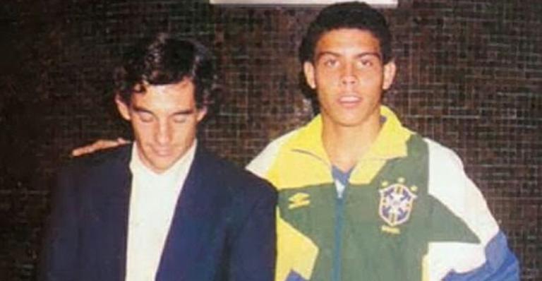 Ronaldo publica foto antiga em homenagem a Ayrton Senna