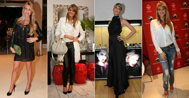 Calça e vestido preto estão entre os looks favoritos de Caroline Bittencourt; confira o que mais ela elegeu