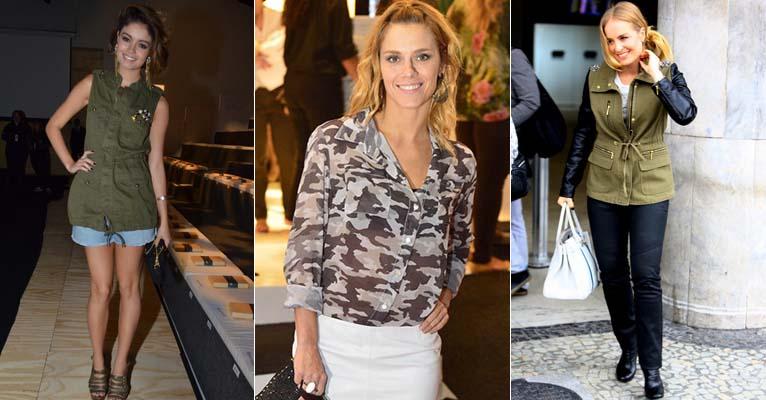 Aprenda a usar a tendência militar e inspire-se nos looks das famosas