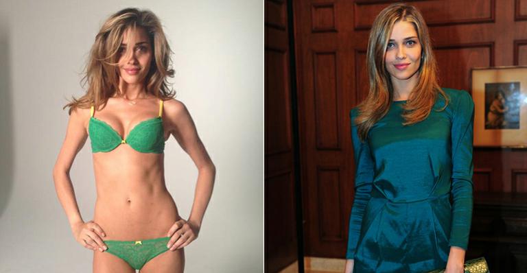 Ana Beatriz Barros posa com lingerie inspirada na Copa do Mundo