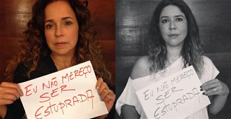 Daniela Mercury e sua mulher, Malu Verçosa, aderem ao movimento ‘Não Mereço Ser Estuprada’