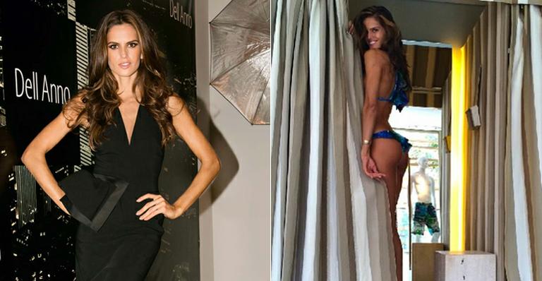 Bastidores: a top Izabel Goulart mostra look que vai usar em desfile da SPFW