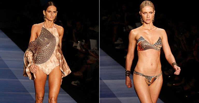 Izabel Goulart e Ana Claudia Michels desfilam no SPFW
