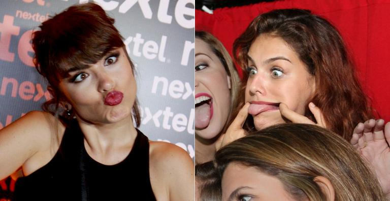 Maria Casadevall e Paloma Bernardi exageram nas caretas para fotos