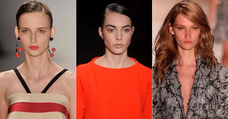 BB cream e lábios em tons de vermelho e laranja são destaque nos makes da SPFW