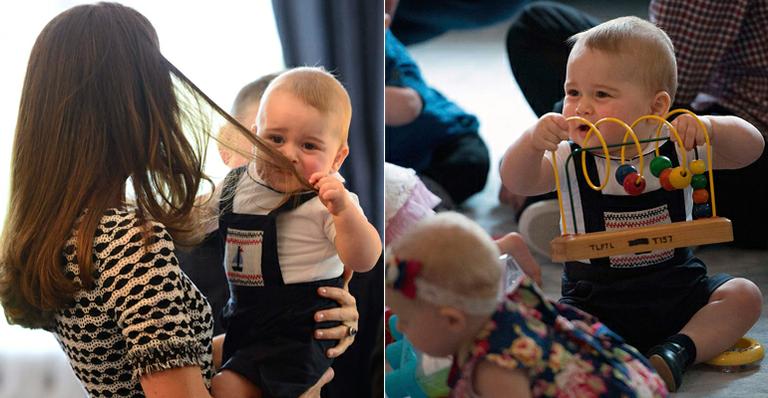 Príncipe George puxa o cabelo de Kate Middleton e faz amigos na Nova Zelândia