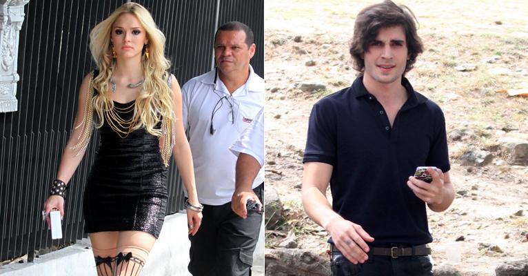 Com look sensual, Isabelle Drummond grava ao lado de Fiuk nova novela das 7