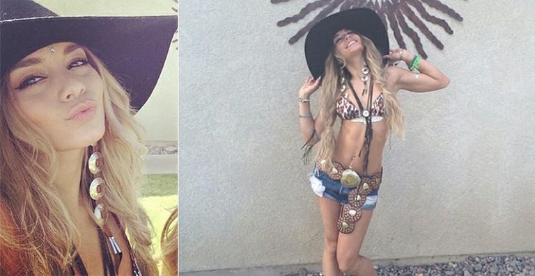 Vanessa Hudgens muda o visual e surge loira em festival de música