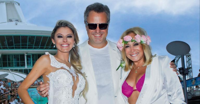 Susana Vieira casa o filho, Rodrigo Vieira, com cerimônia em transatlântico