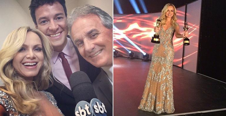 No SBT, Eliana encontra Rodrigo Faro: ‘Olha a concorrência’