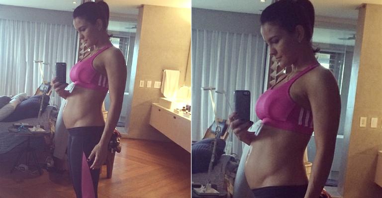 Namorada de Malvino Salvador, Kyra Gracie exibe barrigão na web