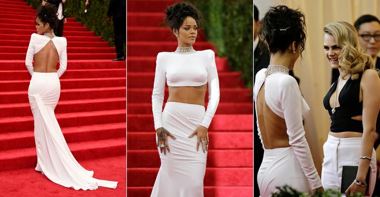 Aprenda a usar decote nas costas como Rihanna e Cara Delevingne no Met Ball
