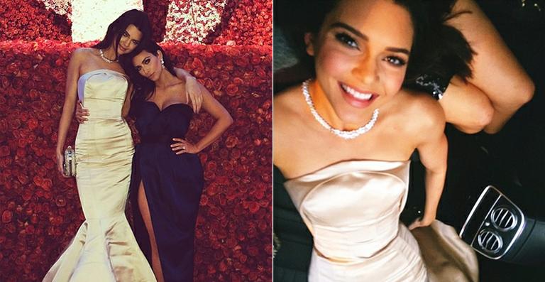 Irmã de Kim Kardashian usa vestido ‘sereia’ no MET e não consegue sentar