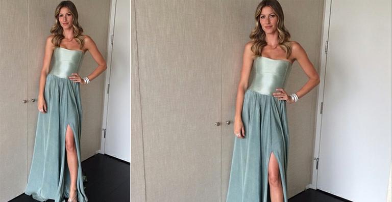 Gisele Bündchen usa vestido ecológico em evento