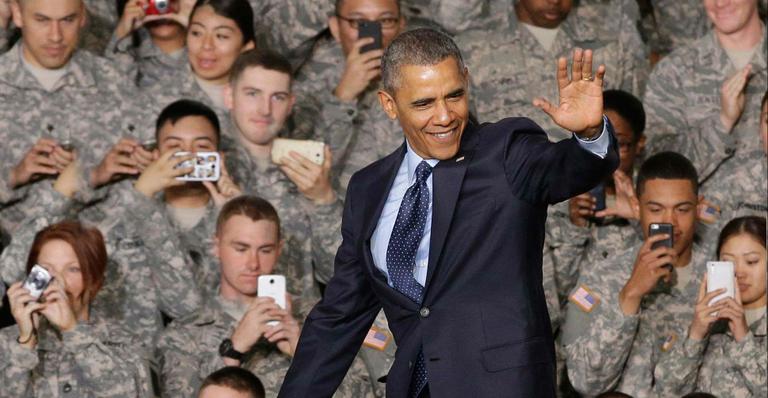 Obama reuniu-se com soldados norte-americanos na base militar de Yongsan