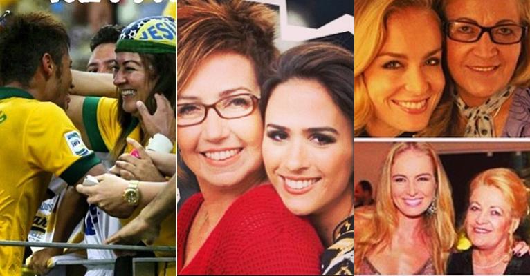 Famosos, como Neymar, homenageiam as mães com fotos fofas nas redes sociais