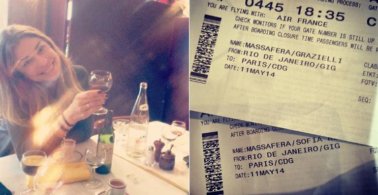 Grazi Massafera se diverte em Paris