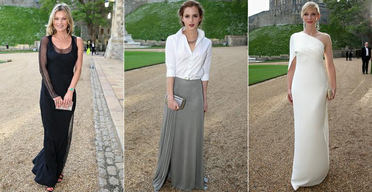 Looks dos famosos em jantar com príncipe William no Castelo de Windsor