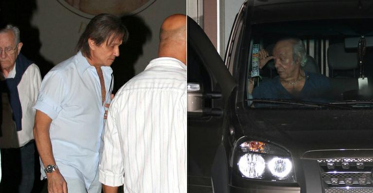 Roberto Carlos vai a missa em homenagem ao filho de Erasmo Carlos