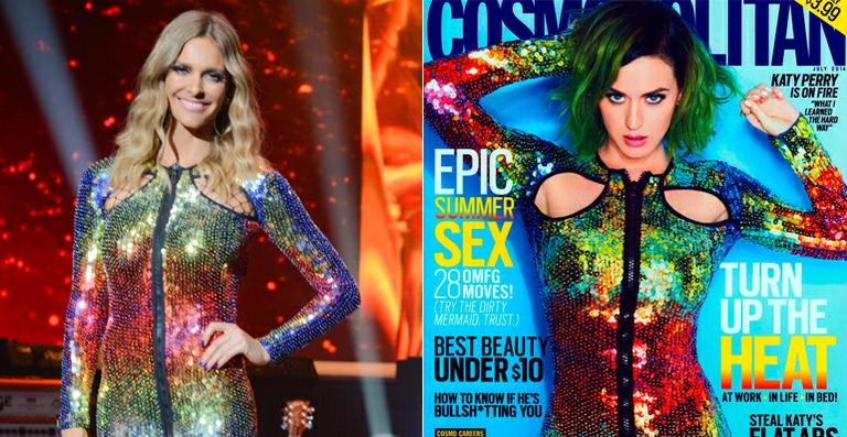 Quem veste melhor? Katy Perry usa o mesmo vestido de Fernanda Lima
